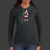 Ladies 100% Ring Spun Cotton Long Sleeve Hooded T Shirt Thumbnail