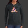 Ladies 100% Ring Spun Cotton Long Sleeve Hooded T Shirt Thumbnail