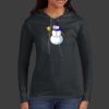 Ladies 100% Ring Spun Cotton Long Sleeve Hooded T Shirt Thumbnail