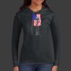 Ladies 100% Ring Spun Cotton Long Sleeve Hooded T Shirt Thumbnail