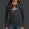 Ladies 100% Ring Spun Cotton Long Sleeve Hooded T Shirt Thumbnail