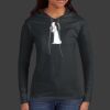 Ladies 100% Ring Spun Cotton Long Sleeve Hooded T Shirt Thumbnail