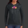 Ladies 100% Ring Spun Cotton Long Sleeve Hooded T Shirt Thumbnail