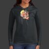 Ladies 100% Ring Spun Cotton Long Sleeve Hooded T Shirt Thumbnail