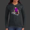 Ladies 100% Ring Spun Cotton Long Sleeve Hooded T Shirt Thumbnail