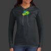 Ladies 100% Ring Spun Cotton Long Sleeve Hooded T Shirt Thumbnail