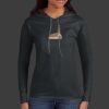 Ladies 100% Ring Spun Cotton Long Sleeve Hooded T Shirt Thumbnail