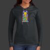 Ladies 100% Ring Spun Cotton Long Sleeve Hooded T Shirt Thumbnail