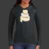 Ladies 100% Ring Spun Cotton Long Sleeve Hooded T Shirt Thumbnail