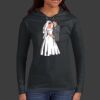 Ladies 100% Ring Spun Cotton Long Sleeve Hooded T Shirt Thumbnail