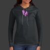 Ladies 100% Ring Spun Cotton Long Sleeve Hooded T Shirt Thumbnail