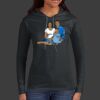 Ladies 100% Ring Spun Cotton Long Sleeve Hooded T Shirt Thumbnail