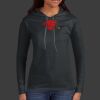 Ladies 100% Ring Spun Cotton Long Sleeve Hooded T Shirt Thumbnail