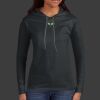 Ladies 100% Ring Spun Cotton Long Sleeve Hooded T Shirt Thumbnail