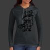 Ladies 100% Ring Spun Cotton Long Sleeve Hooded T Shirt Thumbnail