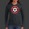Ladies 100% Ring Spun Cotton Long Sleeve Hooded T Shirt Thumbnail