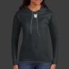 Ladies 100% Ring Spun Cotton Long Sleeve Hooded T Shirt Thumbnail