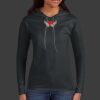 Ladies 100% Ring Spun Cotton Long Sleeve Hooded T Shirt Thumbnail