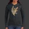 Ladies 100% Ring Spun Cotton Long Sleeve Hooded T Shirt Thumbnail