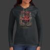 Ladies 100% Ring Spun Cotton Long Sleeve Hooded T Shirt Thumbnail