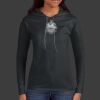 Ladies 100% Ring Spun Cotton Long Sleeve Hooded T Shirt Thumbnail