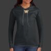 Ladies 100% Ring Spun Cotton Long Sleeve Hooded T Shirt Thumbnail
