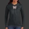 Ladies 100% Ring Spun Cotton Long Sleeve Hooded T Shirt Thumbnail