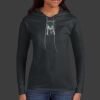 Ladies 100% Ring Spun Cotton Long Sleeve Hooded T Shirt Thumbnail