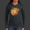 Ladies 100% Ring Spun Cotton Long Sleeve Hooded T Shirt Thumbnail
