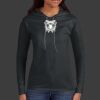 Ladies 100% Ring Spun Cotton Long Sleeve Hooded T Shirt Thumbnail