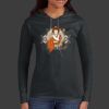 Ladies 100% Ring Spun Cotton Long Sleeve Hooded T Shirt Thumbnail
