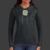 Ladies 100% Ring Spun Cotton Long Sleeve Hooded T Shirt Thumbnail