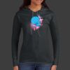 Ladies 100% Ring Spun Cotton Long Sleeve Hooded T Shirt Thumbnail