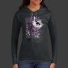 Ladies 100% Ring Spun Cotton Long Sleeve Hooded T Shirt Thumbnail