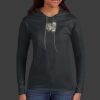 Ladies 100% Ring Spun Cotton Long Sleeve Hooded T Shirt Thumbnail