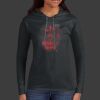 Ladies 100% Ring Spun Cotton Long Sleeve Hooded T Shirt Thumbnail