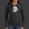 Ladies 100% Ring Spun Cotton Long Sleeve Hooded T Shirt Thumbnail