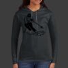 Ladies 100% Ring Spun Cotton Long Sleeve Hooded T Shirt Thumbnail