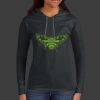 Ladies 100% Ring Spun Cotton Long Sleeve Hooded T Shirt Thumbnail