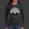 Ladies 100% Ring Spun Cotton Long Sleeve Hooded T Shirt Thumbnail