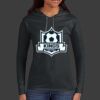 Ladies 100% Ring Spun Cotton Long Sleeve Hooded T Shirt Thumbnail