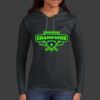 Ladies 100% Ring Spun Cotton Long Sleeve Hooded T Shirt Thumbnail