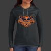 Ladies 100% Ring Spun Cotton Long Sleeve Hooded T Shirt Thumbnail