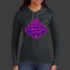 Ladies 100% Ring Spun Cotton Long Sleeve Hooded T Shirt Thumbnail