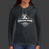 Ladies 100% Ring Spun Cotton Long Sleeve Hooded T Shirt Thumbnail