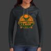 Ladies 100% Ring Spun Cotton Long Sleeve Hooded T Shirt Thumbnail