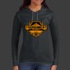 Ladies 100% Ring Spun Cotton Long Sleeve Hooded T Shirt Thumbnail