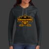 Ladies 100% Ring Spun Cotton Long Sleeve Hooded T Shirt Thumbnail