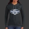 Ladies 100% Ring Spun Cotton Long Sleeve Hooded T Shirt Thumbnail