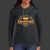 Ladies 100% Ring Spun Cotton Long Sleeve Hooded T Shirt Thumbnail